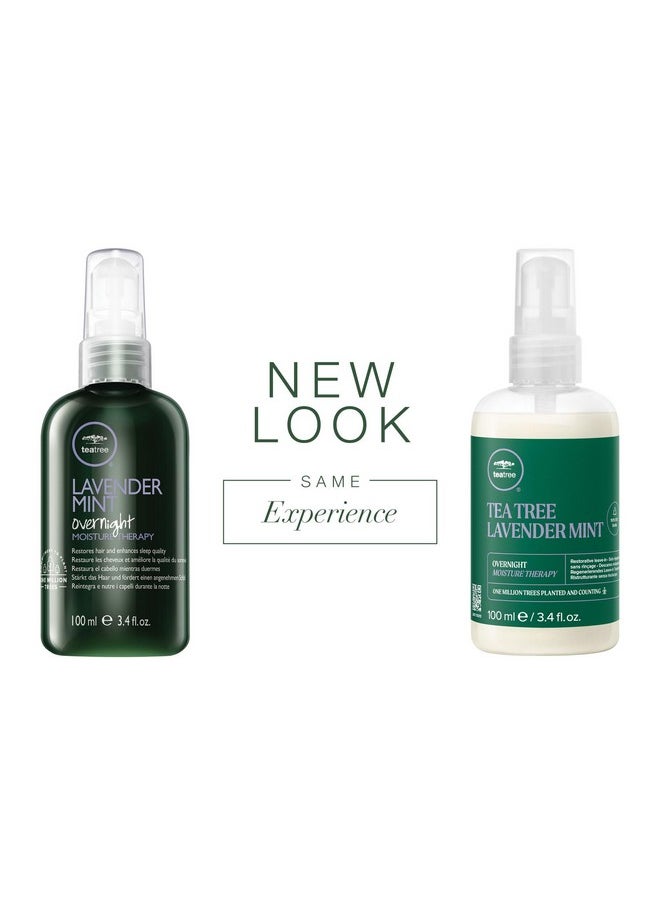 Tea Tree Lavender Mint Overnight Moisture Therapy, Leave-In Treatment, Restores Hair + Enhances Sleep Quality, For Coarse, Curly + Dry Hair, 3.4 fl. oz.