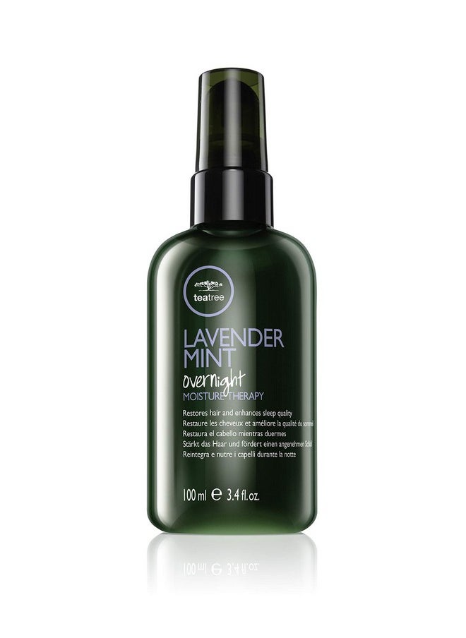 Tea Tree Lavender Mint Overnight Moisture Therapy, Leave-In Treatment, Restores Hair + Enhances Sleep Quality, For Coarse, Curly + Dry Hair, 3.4 fl. oz.