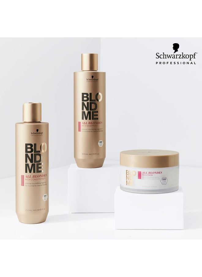 All Blondes Rich Conditioner – Nourishing Daily Treatment – Strength, Elasticity and Shine for Normal to Coarse Color Treated and Natural Blonde Hair, 250 ml