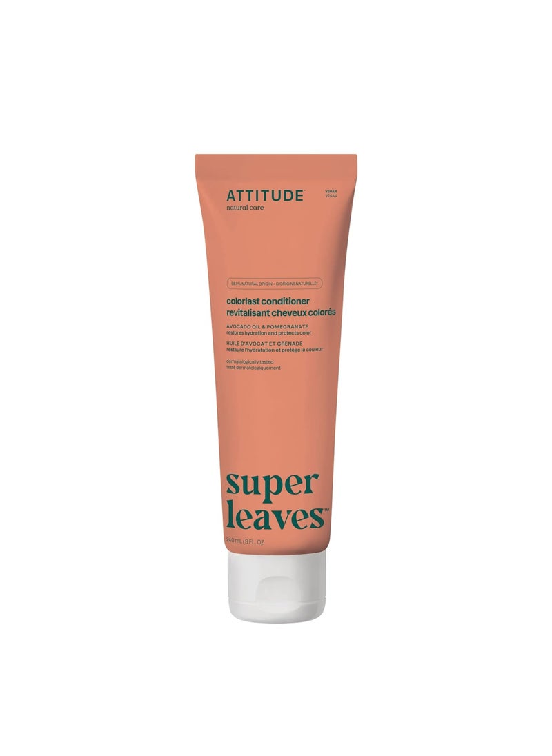 ATTITUDE Colorlast Hair Conditioner For Color Treated Hair Protects Color Naturally Derived Ingredients Vegan Detangler Dermatologically Tested Avocado Oil and Pomegranate 8 Fl Oz
