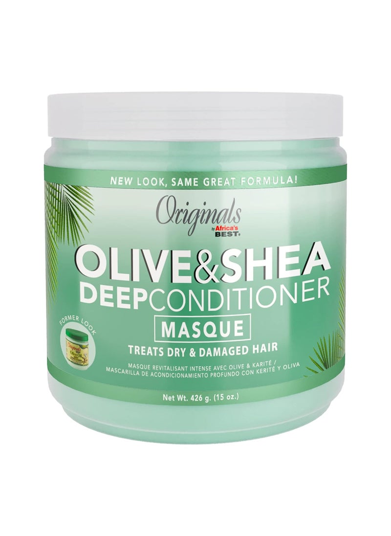 Originals by Africas Best Olive Oil Deep Conditioner Treatment For Weak Damaged Hair Provides Conditioning  Moisturizing For All Hair Types 15 oz