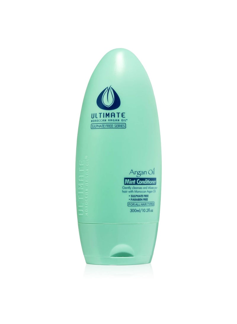 ULTIMATE Moroccan Argan Oil Mint Conditioner  300 ml  Sulfate Free  Safe for Color Treated Hair  Moroccan Argan Oil Conditioner with Essential Fatty Acids