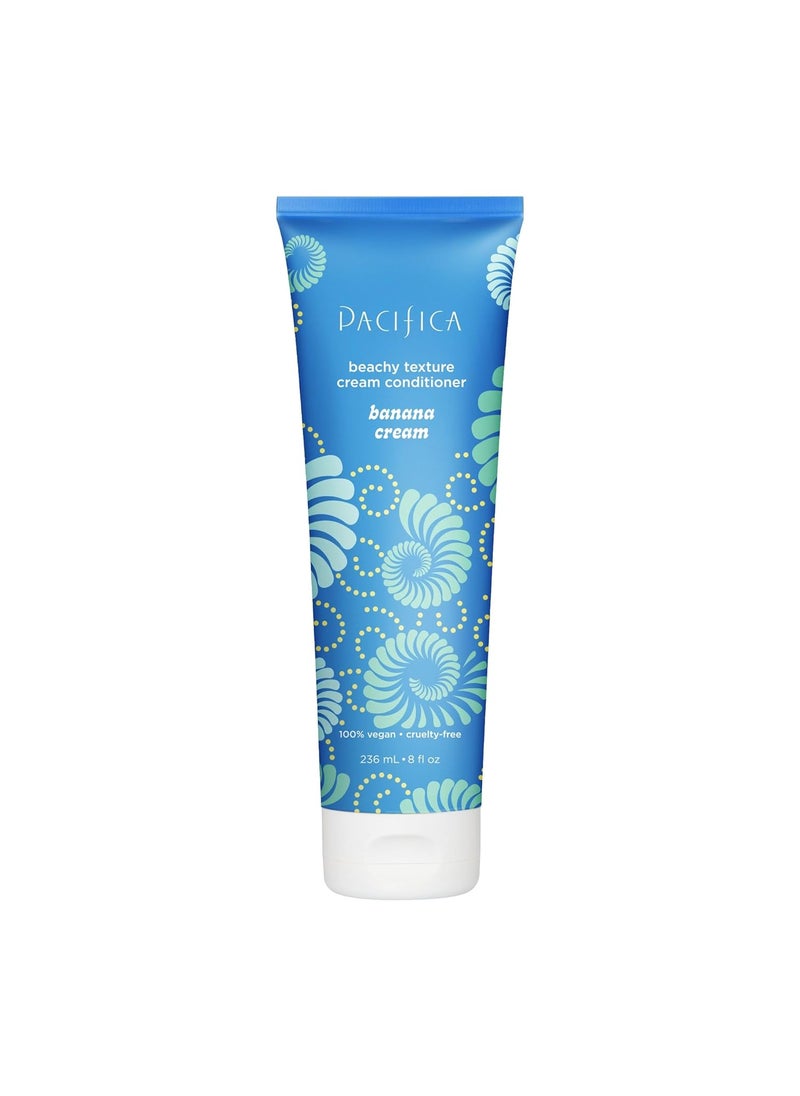 Pacifica Hair Conditioner  Banana Cream Beachy Texture Cream Hair Treatment Adds Effortless Beachy Texture For All Hair Types Vegan  CrueltyFree 8 Fl Oz