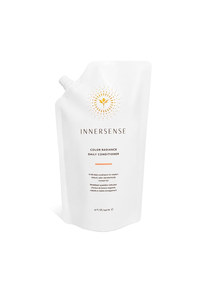 INNERSENSE Organic Beauty  Natural Color Radiance Daily Conditioner  NonToxic CrueltyFree Clean Haircare Refill Pouch 32 fl oz  946 ml