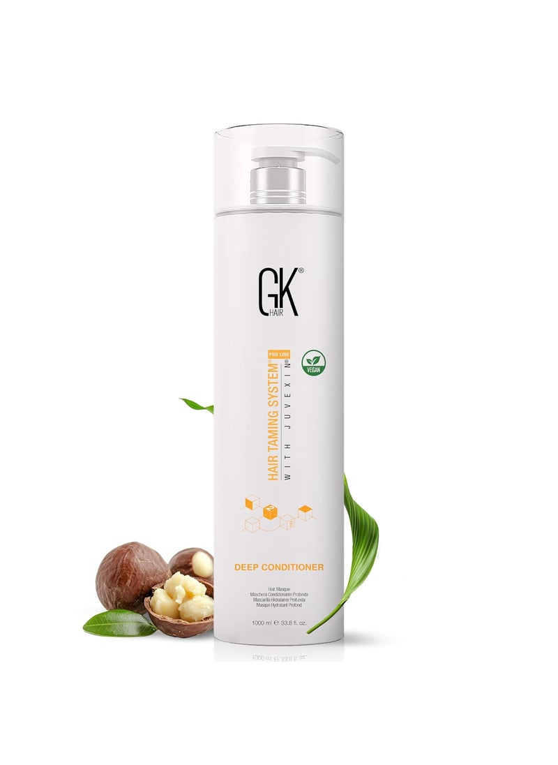 GK HAIR Global Keratin Deep Conditioner Masque 338 Fl Oz1000ml Intense Hydrating Repair Treatment Mask for Dry Damaged Color Treated Frizzy Hair Restoration Formula with JOJOBA Seed Oils