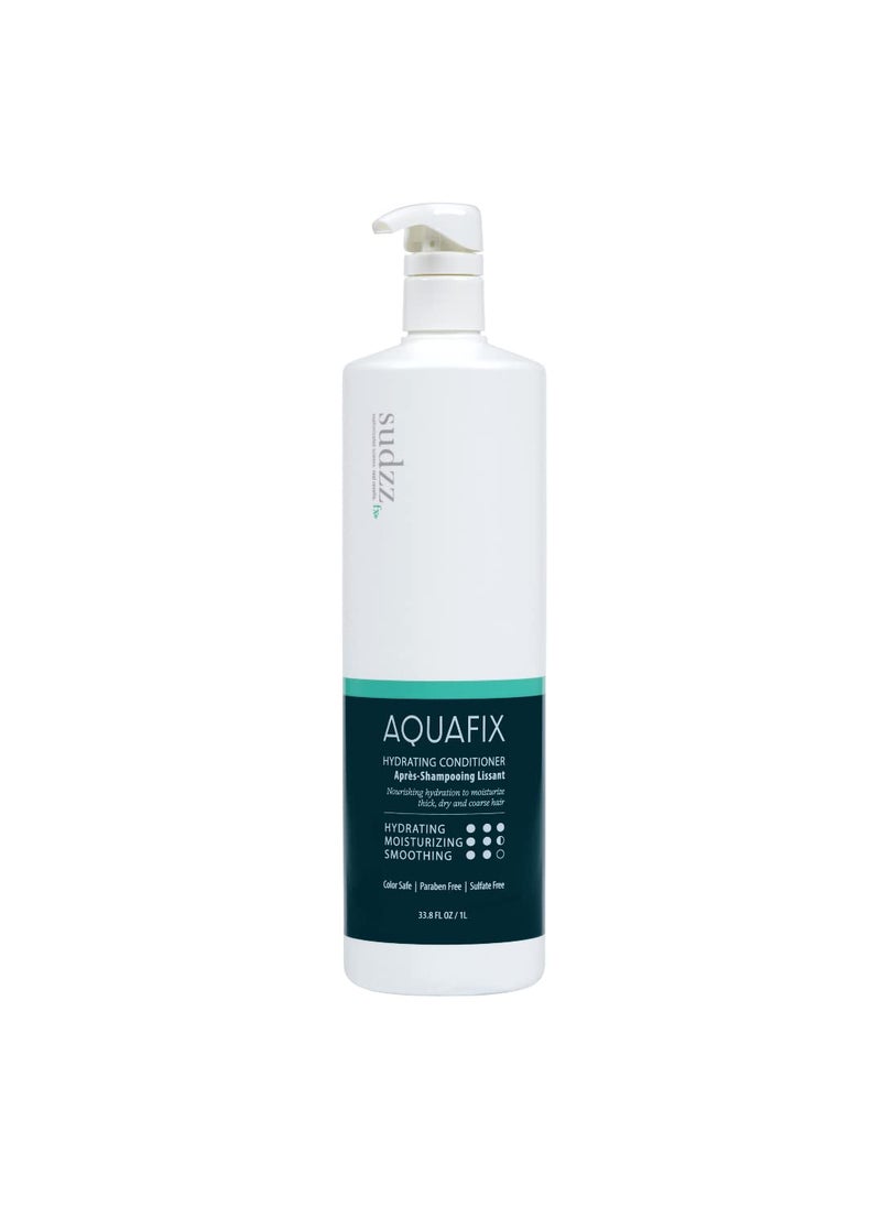 SUDZZFX Conditioner for Dry Damaged Hair  AquaFix Hydrating Deep Hair Conditioner  338 Fl Oz  Sulfate Free Color Safe Extensions Safe