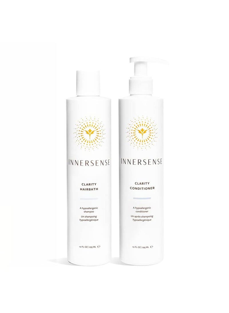 Innersense Organic Beauty  Natural Clear  Calm Hypoallergenic Clarity Hairbath  Conditioner Duo  NonToxic CrueltyFree Haircare 10 fl oz  295 ml