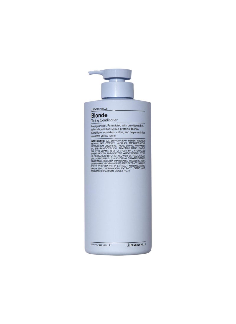 J Beverly Hills Blue Blonde Toning Conditioner with Vitamin B5 to Tone Brassy Hair 12 Oz 32 Oz
