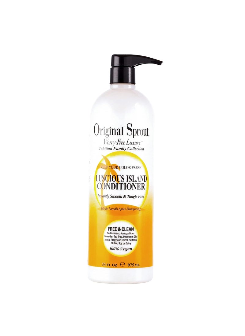 Original Sprout Tahitian Conditioner for ColorTreated Hair Vegan 33 oz Bottle