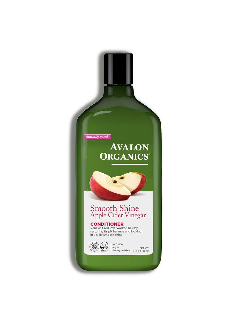 Avalon Organics Conditioner Smooth Shine Apple Cider Vinegar 11 Oz Pack of 6