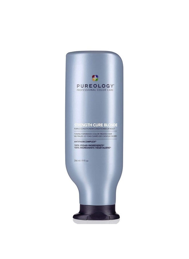 Pureology Strength Cure Blonde Purple Conditioner for Blonde & Lightened Color-Treated Hair, 9 Fl Oz