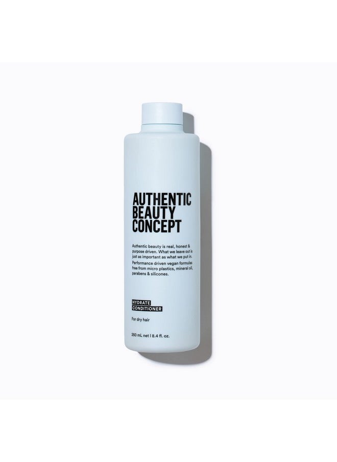 Authentic Beauty Concept Hydrate Conditioner | Hydrating Conditioner For Normal To Dry or Curly Hair | Moisturizes & Revitalizes Dry Hair | Vegan & Cruelty-free | Silicone-free | 8.4 fl. oz.