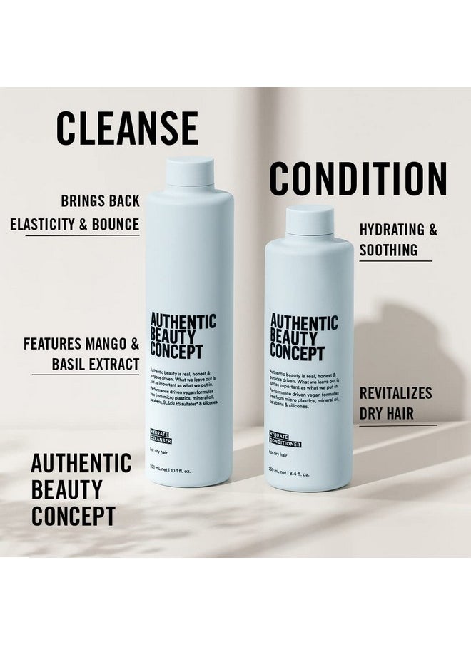 Authentic Beauty Concept Hydrate Conditioner | Hydrating Conditioner For Normal To Dry or Curly Hair | Moisturizes & Revitalizes Dry Hair | Vegan & Cruelty-free | Silicone-free | 8.4 fl. oz.