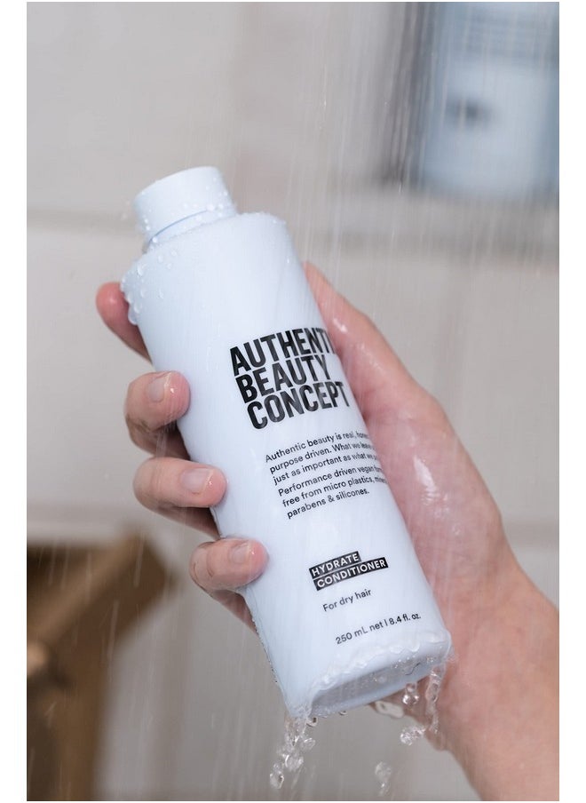 Authentic Beauty Concept Hydrate Conditioner | Hydrating Conditioner For Normal To Dry or Curly Hair | Moisturizes & Revitalizes Dry Hair | Vegan & Cruelty-free | Silicone-free | 8.4 fl. oz.