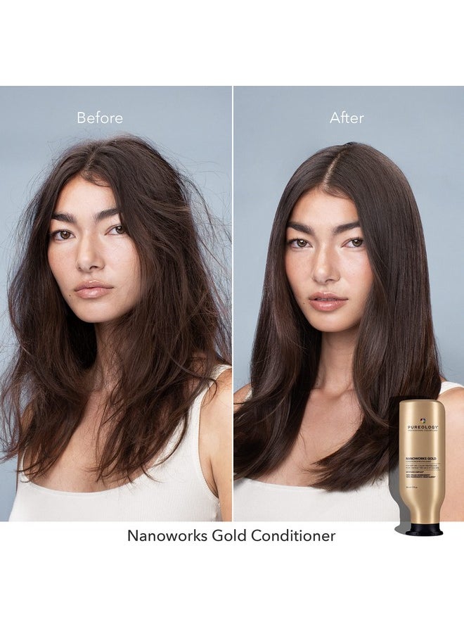 Pureology Nanoworks Gold Conditioner | For Very Dry, Color-Treated Hair | Restores & Strengthens Hair | Sulfate-Free | Vegan | Updated Packaging | 9 Fl. Oz. |
