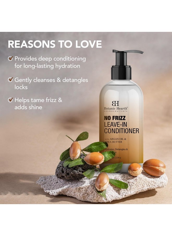 Botanic Hearth Leave in Conditioner for Curly, Frizzy, Dry, Damaged Hair | Detangling Conditioner With Shea Butter, Argan Oil & Allantoin | Smooth Flyaways & Add Shine | For All Hair Types | 8 oz