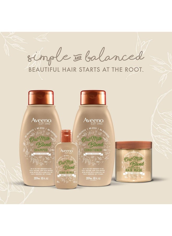 Aveeno Farm-Fresh Oat Milk Leave-In Hair Conditioner Treatment, Lightweight Moisturizer for Dry Damaged Hair, Safe for Color-Treated Hair, Sulfate, Paraben & Dye-Free