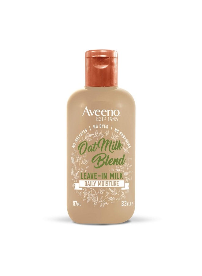 Aveeno Farm-Fresh Oat Milk Leave-In Hair Conditioner Treatment, Lightweight Moisturizer for Dry Damaged Hair, Safe for Color-Treated Hair, Sulfate, Paraben & Dye-Free
