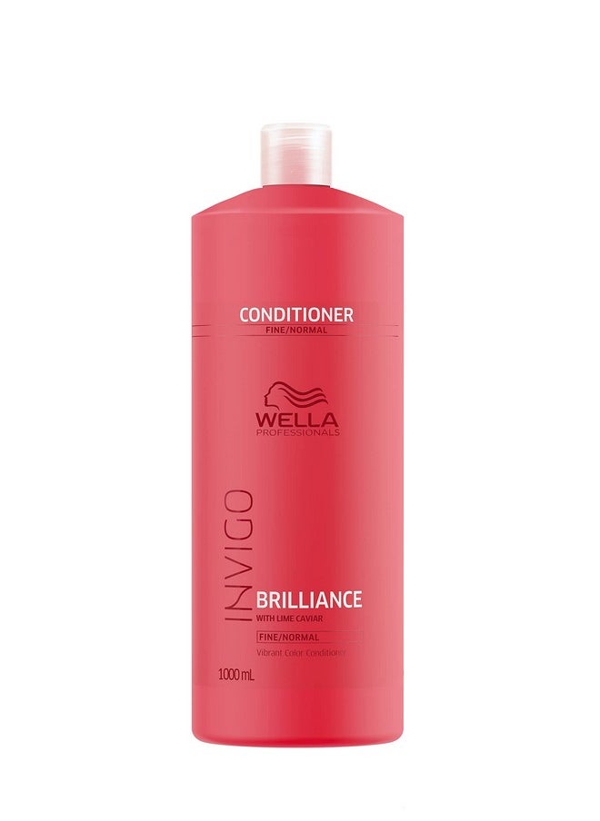 Wella Professionals Invigo Brilliance Conditioner | For Coarse Colored Hair| Color Protecting & Color Vibrancy Conditioner| 33.8 Fl Oz