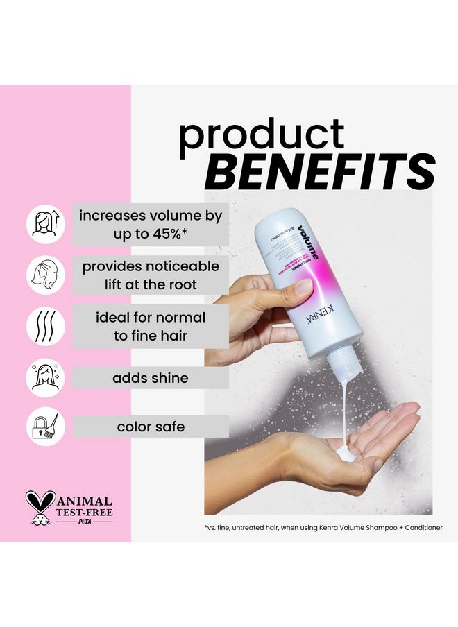 Kenra Volume Conditioner | Creates Body, Bounce & Fullness | Increases Volume up to 45% | Adds Shine | Color Safe | Fine To Normal Hair