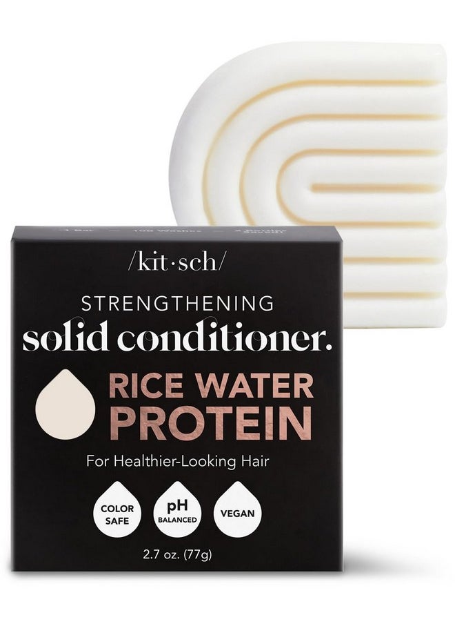 Kitsch Rice Water Hair Conditioner Bar for All Hair Types, Organic, Natural Strengthening, Cleansing and Moisturizing Solid Conditioner Bar Made in US, Eco-Friendly, Paraben Free, Sulfate Free, 2.7 oz