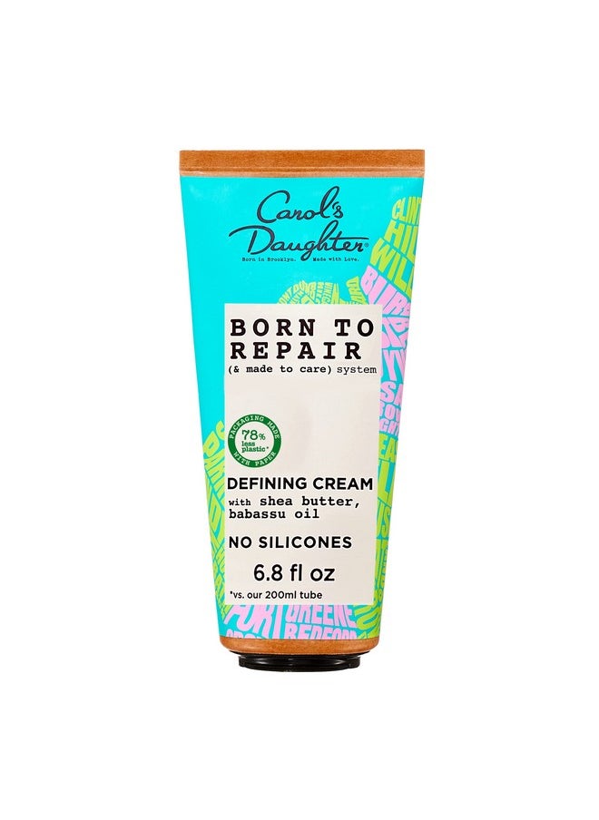 Carol's Daughter Born To Repair Leave In Hair Cream, Moisturizing, Curl Defining and Anti Frizz Hair Care for Curly Hair with Shea Butter, 6.8 Fl Oz
