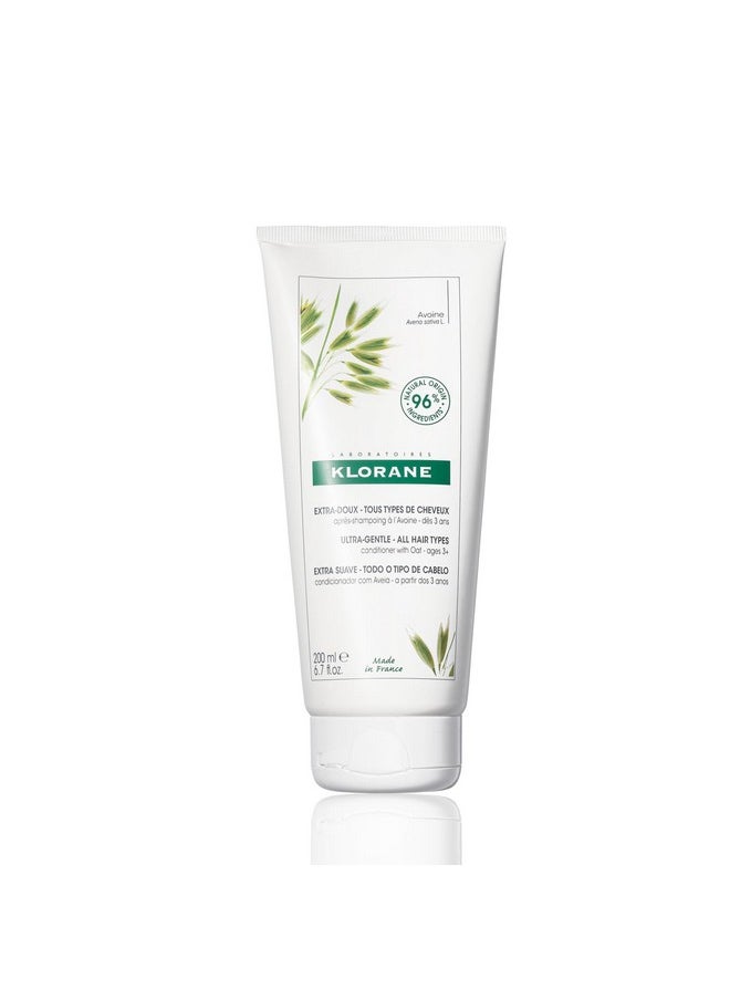 Klorane Ultra-Gentle Conditioner with Oat Milk, Sulfate-Free, Dermatologist and Pediatric Tested, Hypoallergenic, Vegan, Plant-based, Biodegradable 6.7 Fl Oz (Pack of 1)
