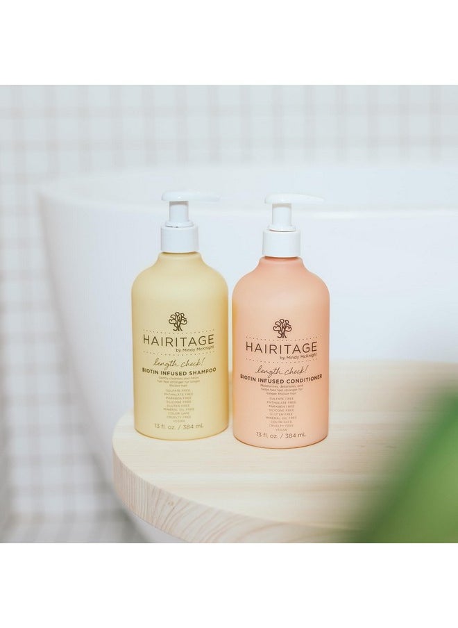 Hairitage Length Check! Hair Conditioner Treatment with Biotin & Jamaican Castor Oil, 13 Fl Oz