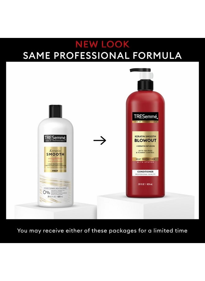 TRESemmé Keratin Smooth Conditioner 4 pack for Frizzy Hair, Formulated with Lamellar-Discipline, 28 Fl Oz