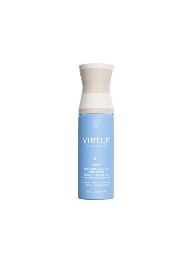 VIRTUE Purifying Leave-In Hair Conditioner Spray, Reduce Frizz and Split Ends, Detangles and Nourishes, Color Safe, 5 Fl Oz