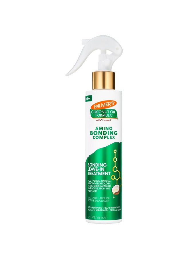 Palmer's Amino Bonding Complex Hair Treatment, Leave-In Conditioner Spray with Coconut Oil & Vitamin E, Heat Protectant, Anti Frizz, Strengthens & Protects Hair Growth, All Hair Types, 6.7 fl. oz