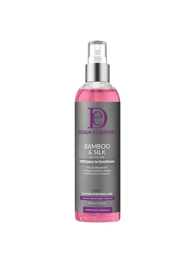 Design Essentials Bamboo & Silk HCO Leave-In Conditioner for Thermal Protection and Strength, 8 Fl Oz.