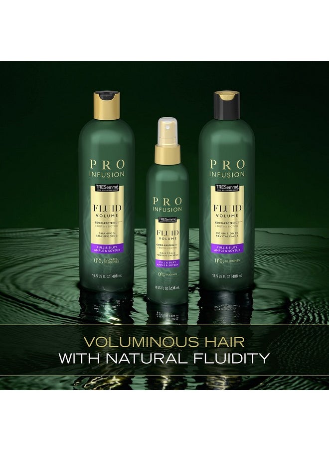TRESemmé Cruelty-Free Pro Infusion Fluid Volume Conditioner For Full & Silky Hair Infused With Natural Coconut Droplets + Plant-Based Salon Protein + Biotin 16.5oz