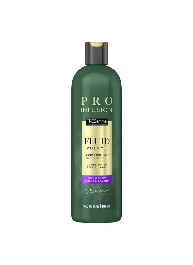 TRESemmé Cruelty-Free Pro Infusion Fluid Volume Conditioner For Full & Silky Hair Infused With Natural Coconut Droplets + Plant-Based Salon Protein + Biotin 16.5oz