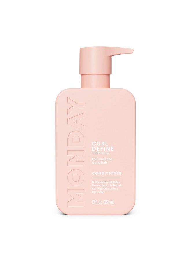 MONDAY HAIRCARE Curl Define Conditioner 12oz, Nourishing Curls, Coconut Oil, Shea Butter, Enhancing Shine and Strengthening Hair