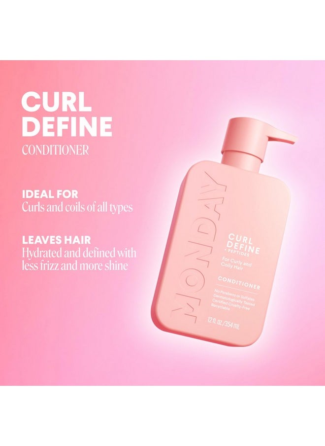 MONDAY HAIRCARE Curl Define Conditioner 12oz, Nourishing Curls, Coconut Oil, Shea Butter, Enhancing Shine and Strengthening Hair