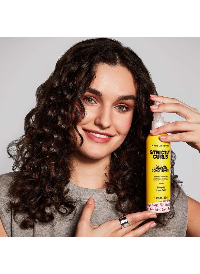 Leave-In Conditioner, Strictly Curls - Shea Butter, Vitamin E & Avocado Oil Softens & Defines Coarse Curls - Sulfate-Free Anti-Frizz Styling Product For Curly, & Wavy Hair