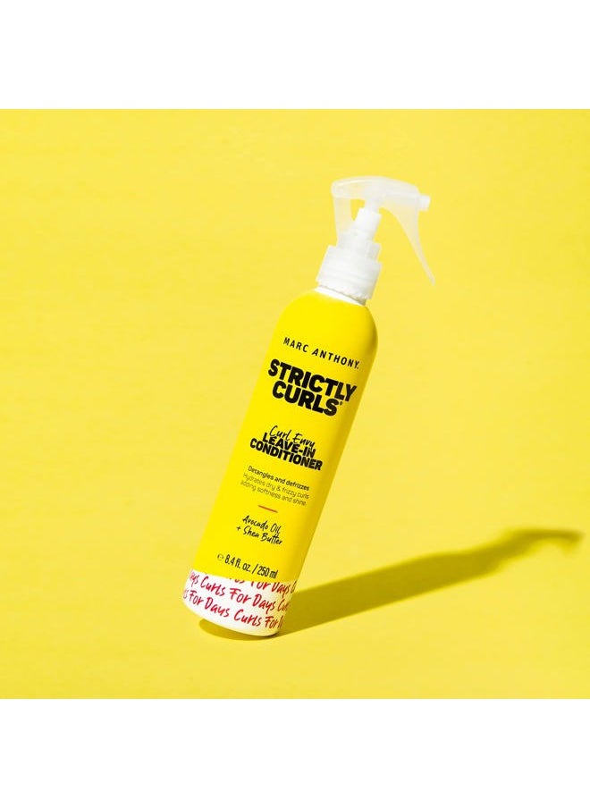 Leave-In Conditioner, Strictly Curls - Shea Butter, Vitamin E & Avocado Oil Softens & Defines Coarse Curls - Sulfate-Free Anti-Frizz Styling Product For Curly, & Wavy Hair
