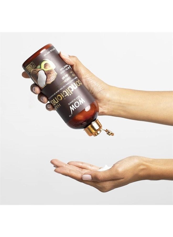 WOW Hair Conditioner - Coconut & Avocado Oil - Restore Dry, Damaged Hair - Increase Gloss - Reduce Split Ends, Frizz - Sulfate, Silicones, Paraben Free - All Hair Types, Adults & Children - 500 mL