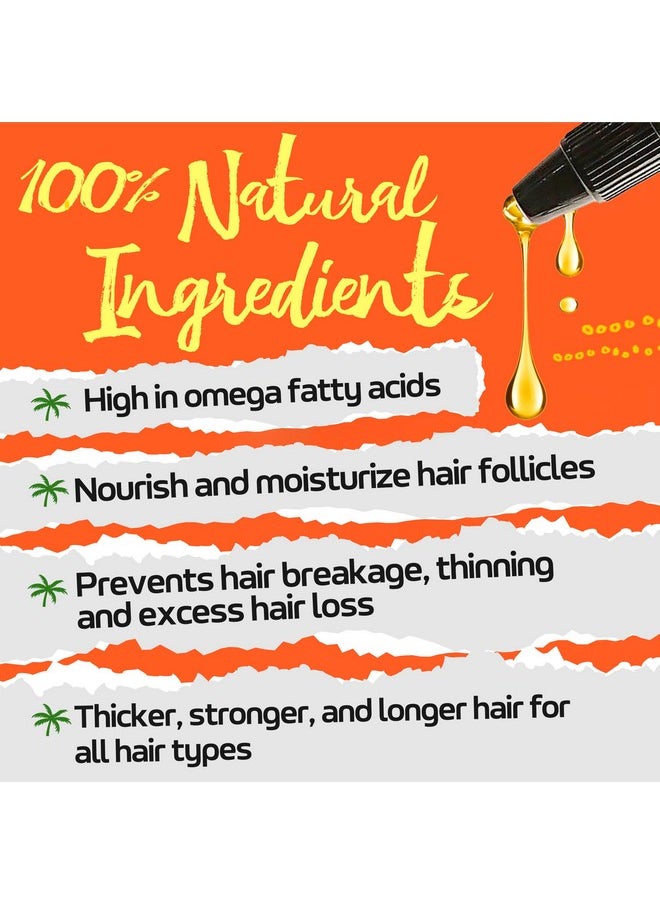 Tropic Isle Living Hair Gro Growth Oil 4oz | Organic Jamaican Black Castor Oil with Almond, Avocado & Jojoba Oils | Promotes Hair Growth | Prevents Breakage, Hair Loss, Shedding
