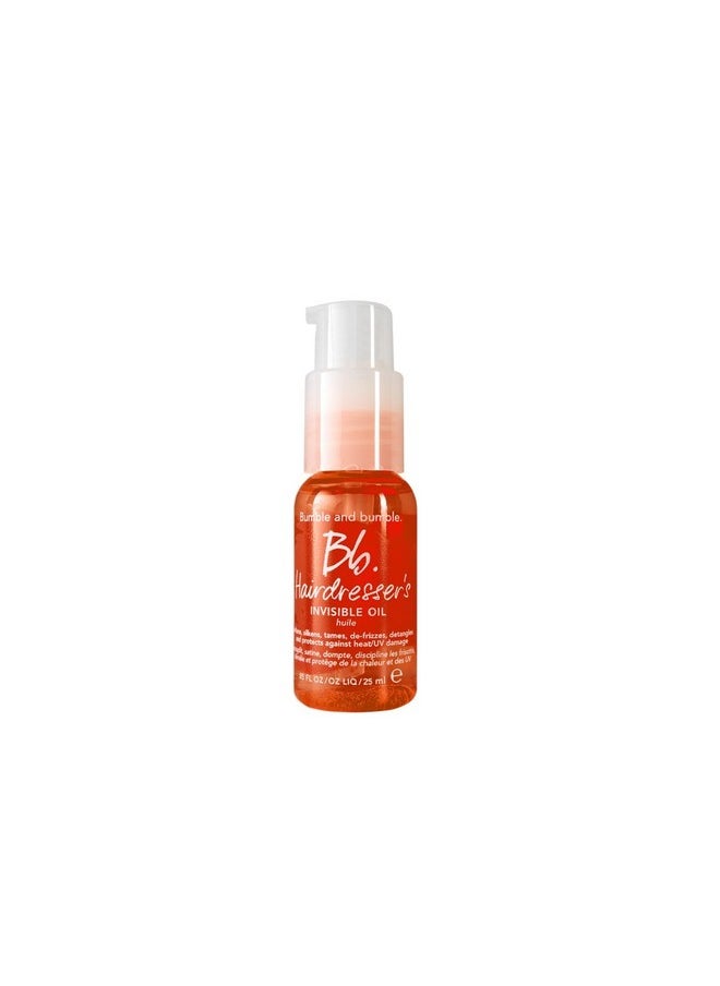 Bumble and bumble. Hairdresser's Invisible Oil Frizz-Reducing Hair Oil | Heat Protection, Anti Frizz + Shine | Curly, Wavy, Straight | With Argan Oil, Coconut Oil + Grapeseed Oil, Mini, 0.85 Fl Oz