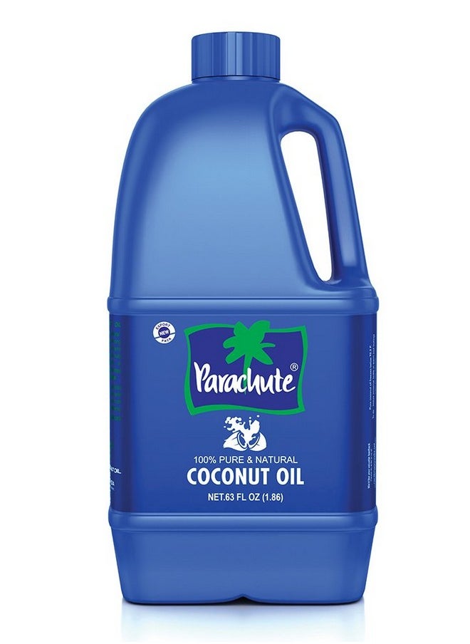 Parachute 100% Pure and Natural Unrefined Coconut Oil | No Chemicals & Added Preservatives | 63 fl.oz