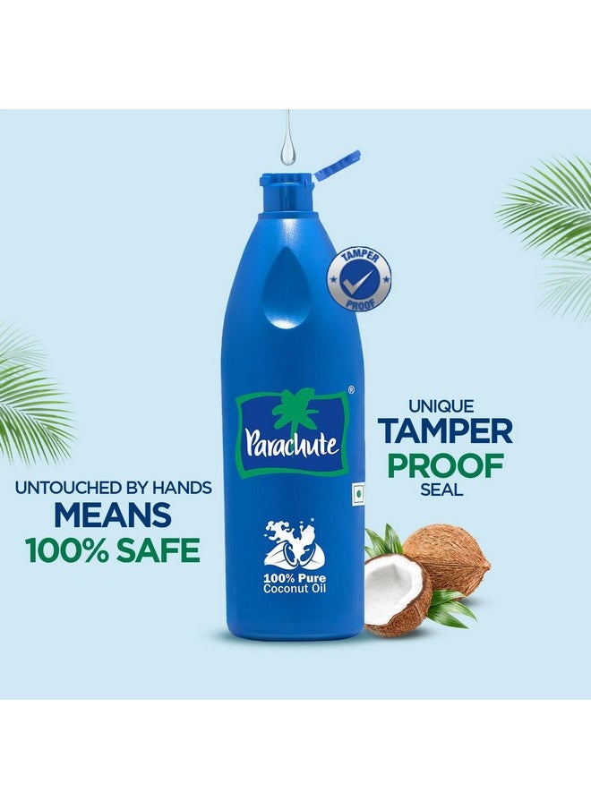 Parachute 100% Pure and Natural Unrefined Coconut Oil | No Chemicals & Added Preservatives | 63 fl.oz