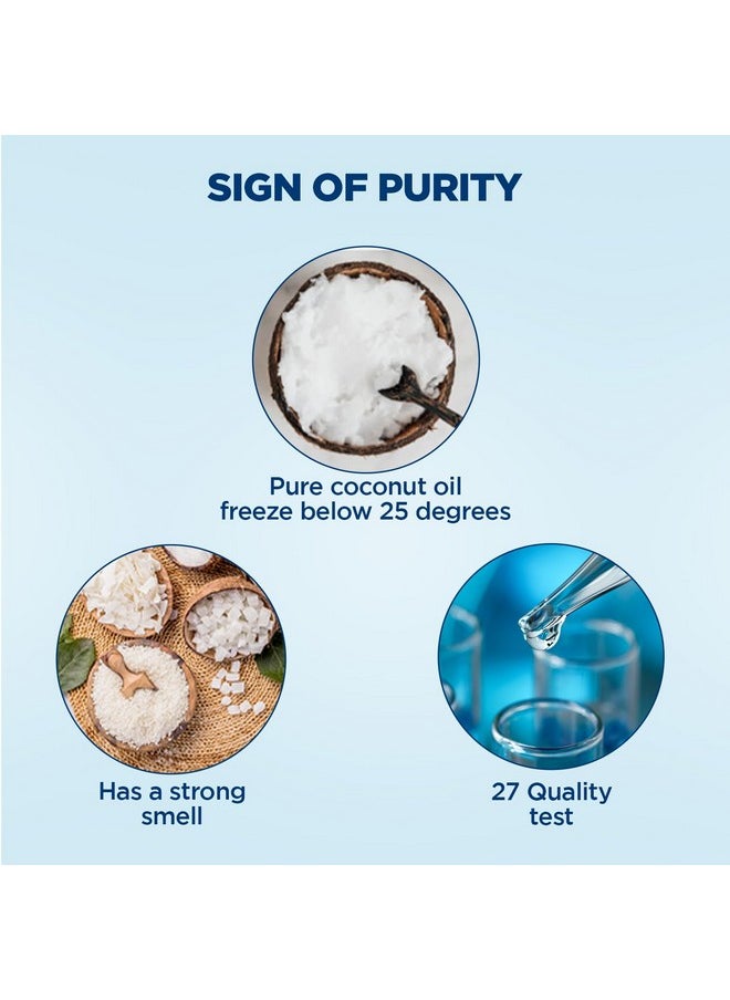 Parachute 100% Pure and Natural Unrefined Coconut Oil | No Chemicals & Added Preservatives | 63 fl.oz