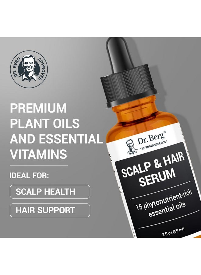 Dr. Berg Scalp & Hair Serum (Improved Formula) with Vitamin D3 & E - Clinically Tested, Paraben- and Sulfate-Free Hair Oil for Women & Men - Includes Rosemary Oil, Castor Oil & Jojoba Oil - 2 Fl oz