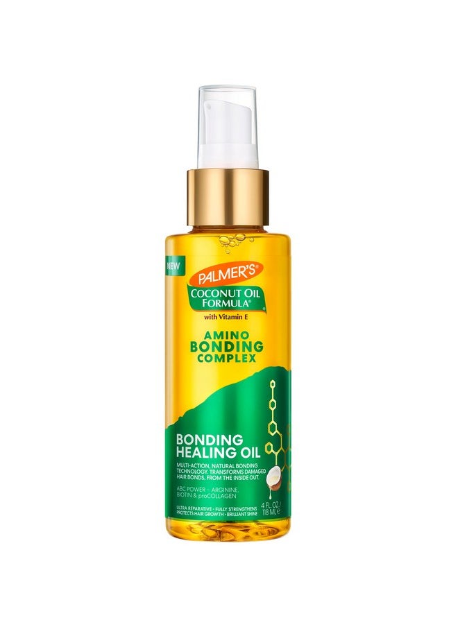 Palmer's Amino Bonding Complex Hair Oil, Healing Treatment with Coconut Oil & Vitamin E, Heat Protectant, Anti Frizz, Adds Shine, Strengthens & Protects Hair Growth, All Hair Types, 4 fl oz