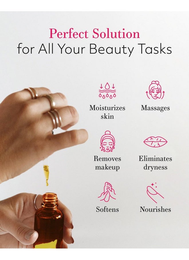 Leven Rose Jojoba Oil Organic, Pure Cold Pressed Natural Unrefined Moisturizer for Skin Hair and Nails 4 oz