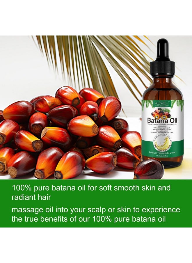 Batana Oil for Hair Growth, Pure Organic Natural and Cold Pressed Hair Oil for Hydrating & Repairing Dry, Damaged Hair Skin Care, Face, Body