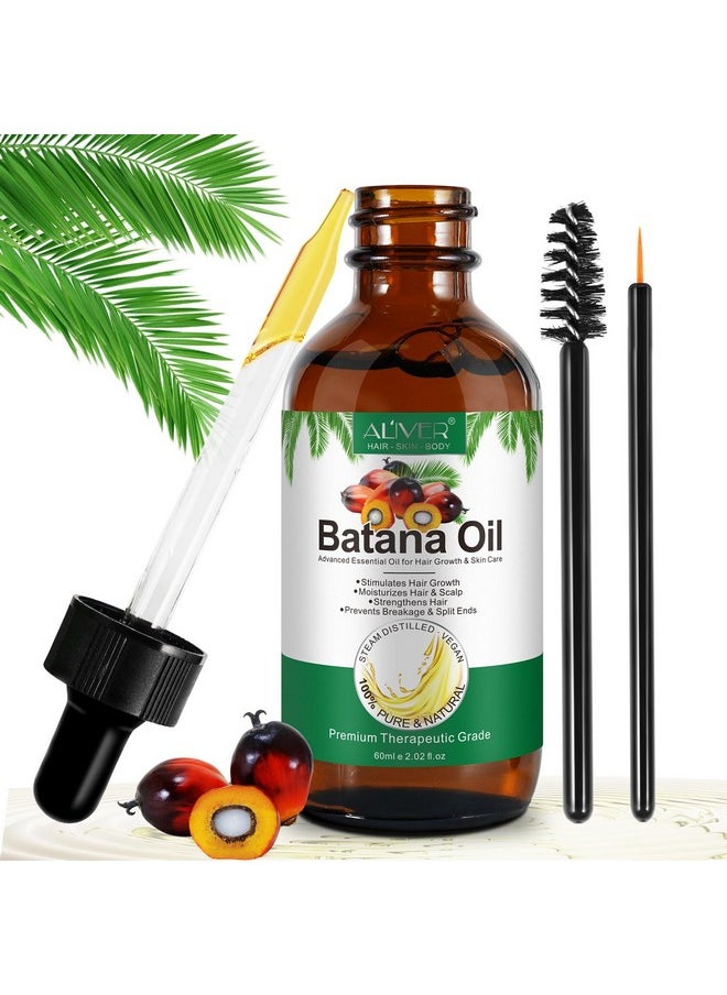 Batana Oil for Hair Growth, Pure Organic Natural and Cold Pressed Hair Oil for Hydrating & Repairing Dry, Damaged Hair Skin Care, Face, Body