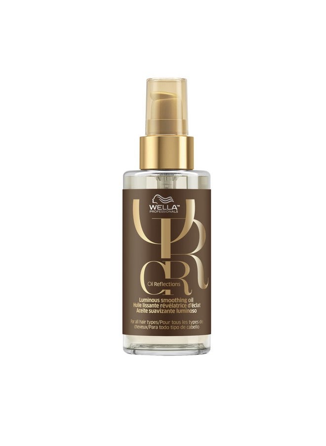 Wella Professionals Oil Reflections Luminous Smoothening Hair Oil| Luxury Hair Oil| For All Hair Types| 3.38 Fl Oz